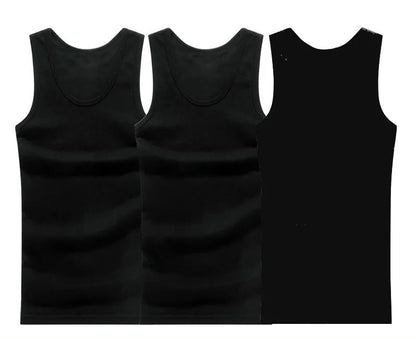 3pcs/Lot Cotton Mens  Underwear Sleeveless Tank Top Solid Muscle Vest