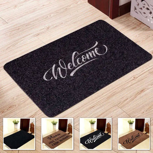 Home Decorative Front Door Mat 40x60cm Polyester Dark Grey Welcome Mats