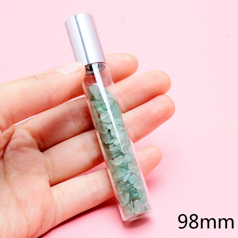 QilmilyNatural Stone Glass Essential Oil Bottle 70/98mm for Women Men Wheel