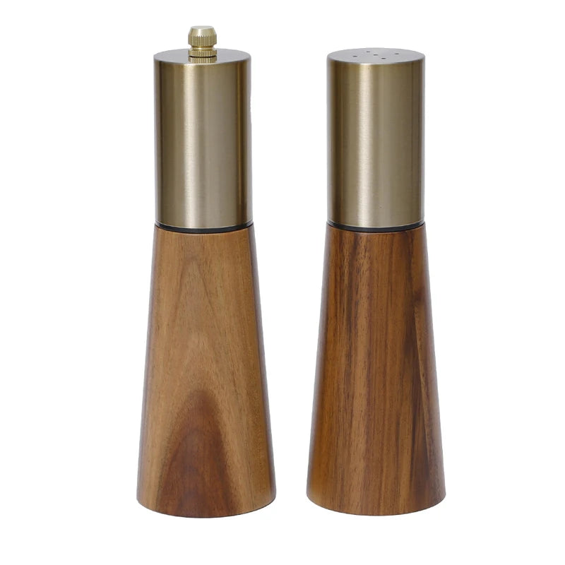 Leeseph  Wood Pepper Mill and Salt Shaker Set, Kitchen Gadgets