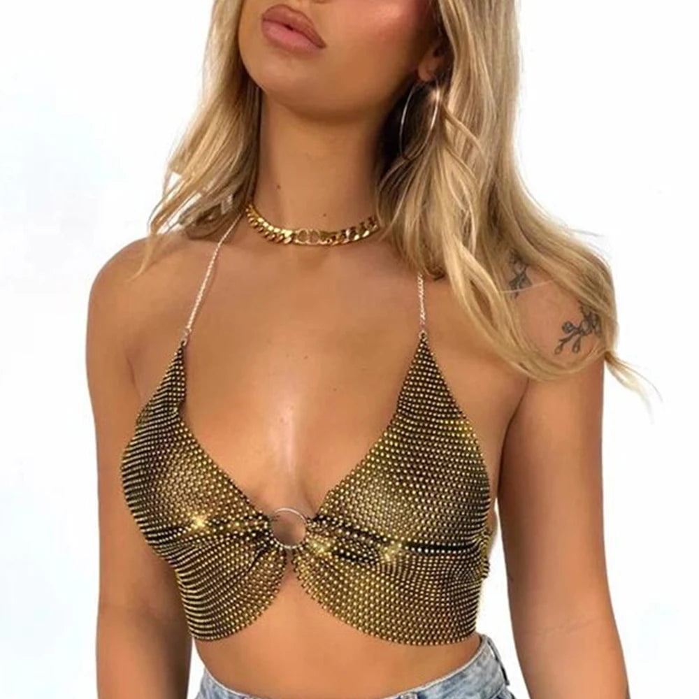 Sexy Black White Summer Crop Top Women Festival Beach Club Outfits Party Tank