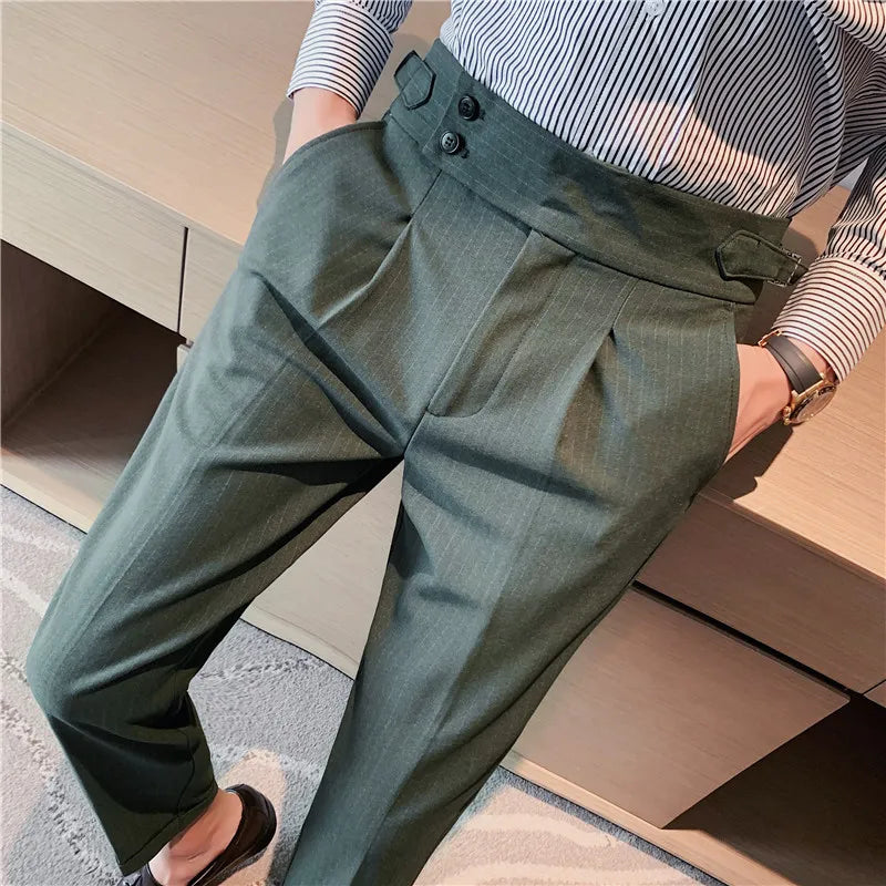 Fall 2022 High Quality Business Casual Draped High-Waist Trousers