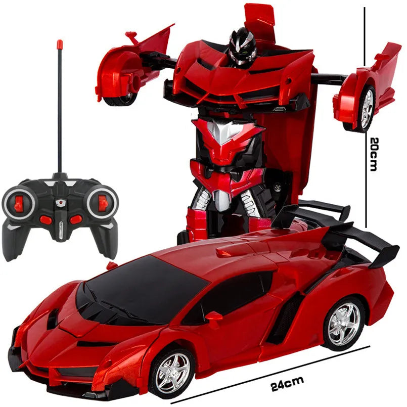 2 in 1 Electric RC Car Transformation Robots Children Boys Toys Remote Control