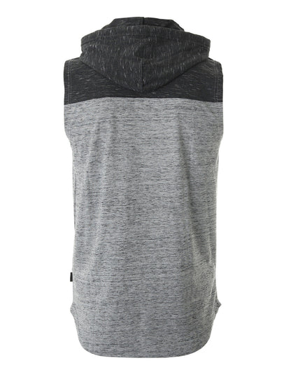 ZIMEGO Men's Pullover Kangaroo Pocket Workout Hooded Tank