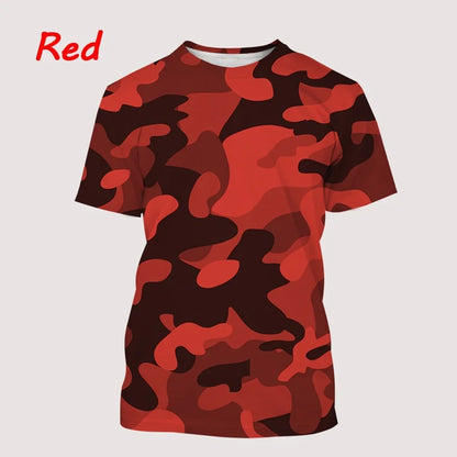 Summer Camouflage T Shirts Unisex T-Shirt Casual Short Sleeve