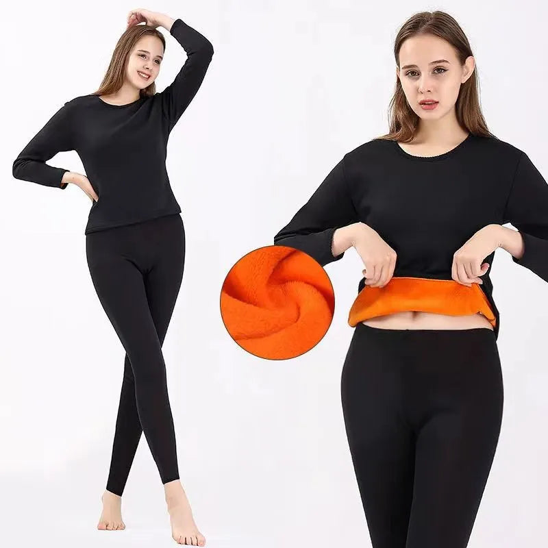 Winter Men Thermal Underwear for Women Sets Long Johns Warm Solid Casual