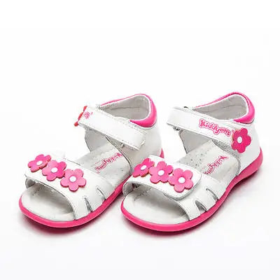 Super Quality  1pair White Girl Orthopedic Genuine Leather NEW Children Sandals