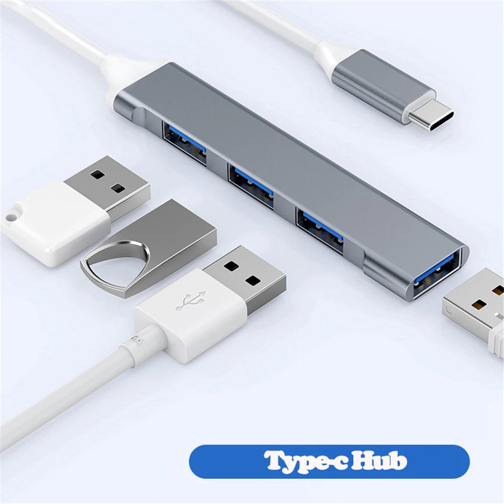 Mini USB Hub Extensions 4 Port USB 3.0 Hub 2.0 Multi USB Splitter Adapter