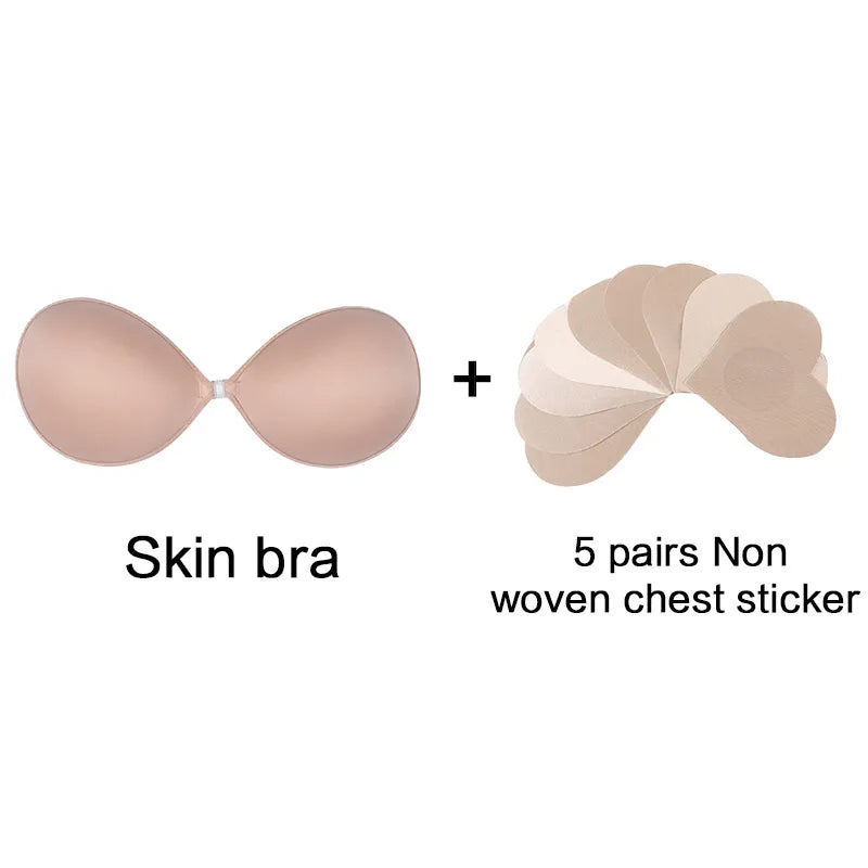 Silicone Bra Invisible Women Lady Nipple Cover