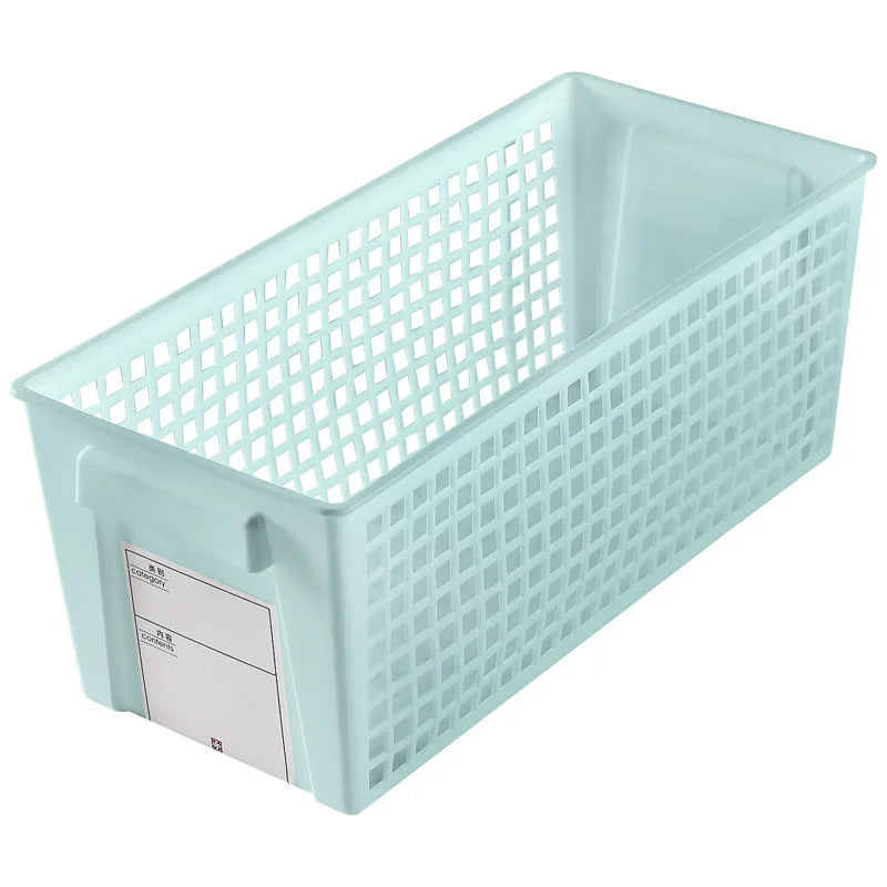 Household Rectangular Storage Basket With Handle Kitchen Bathroom Storage