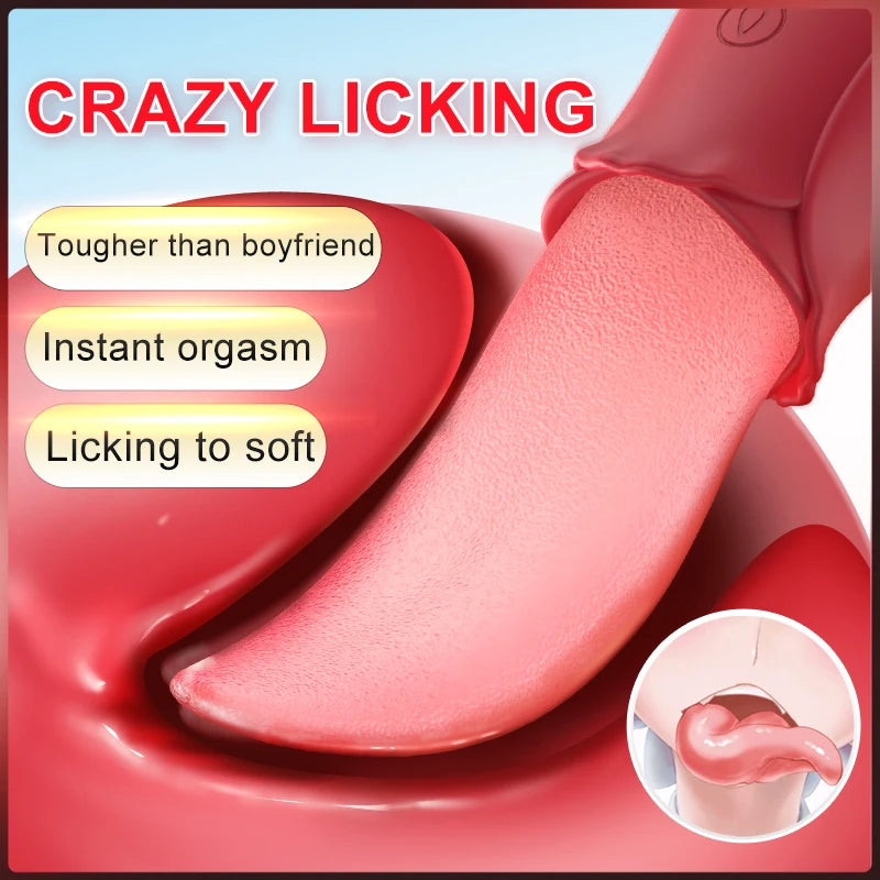 Licklip Licking Sex Toys for Women Realistic Tongue Vibrators Soft Lick