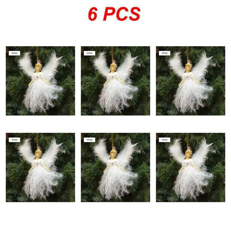 1/3/6pcs Christmas Angel Pendant Hanging Angels Christmas Tree Ornaments