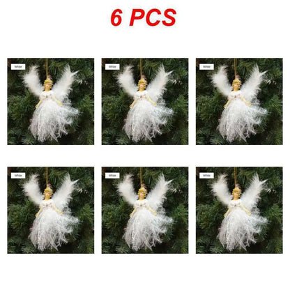 1/3/6pcs Christmas Angel Pendant Hanging Angels Christmas Tree Ornaments