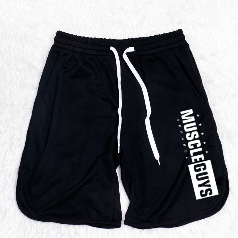 Muscleguys Gym Shorts Men Mesh Short Trousers Sports Joggers