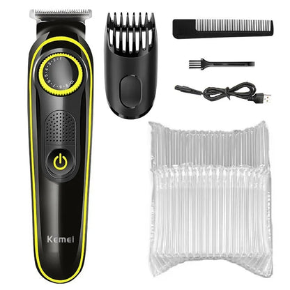 Kemei Adjustable Beard Hair Trimmer for Men Mustache Facial & Body Hair Clipper