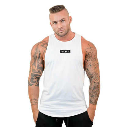 Gym Warriors Fashion Cotton Sleeveless Shirts Tank Top Men Fitness Shirt Mens