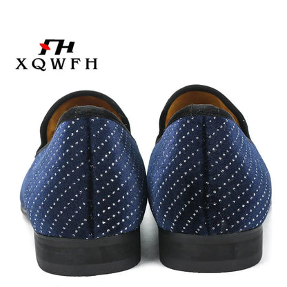 Men Velvet Loafers Men Casual Shoes Party and Wedding Mens Dress Shoes