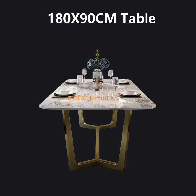 U-Best Modern Design House Furniture Marble Dining Table Set