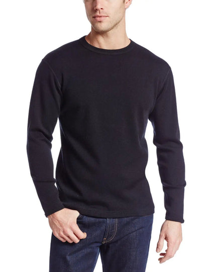 Male Pure 100% Fine Merino Wool Men's Long Sleeves Thermal Warm Tops Clothing