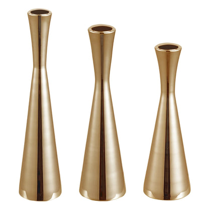 Taper Candle Holders Modern Hourglass Shape Fits Standard Tapered Candlesticks