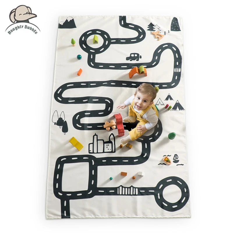 Scene Game Blanket  a Wooden Forest Displays Toys Baby Cognitive