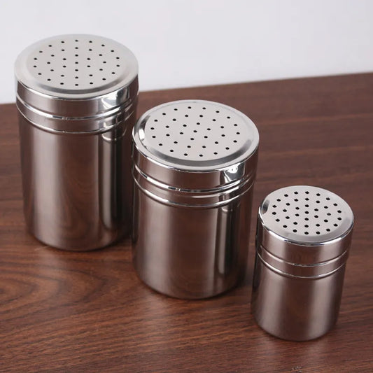 Stainless Steel Spice Sugar Salt Pepper Herb Shaker Jar Seasoning Bottle