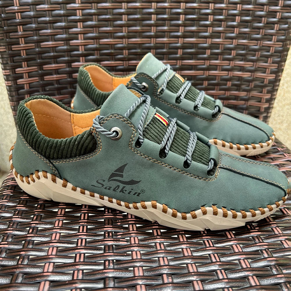 Handmade Leather Shoes Men Casual Sneakers Driving Shoe Leather Loafers