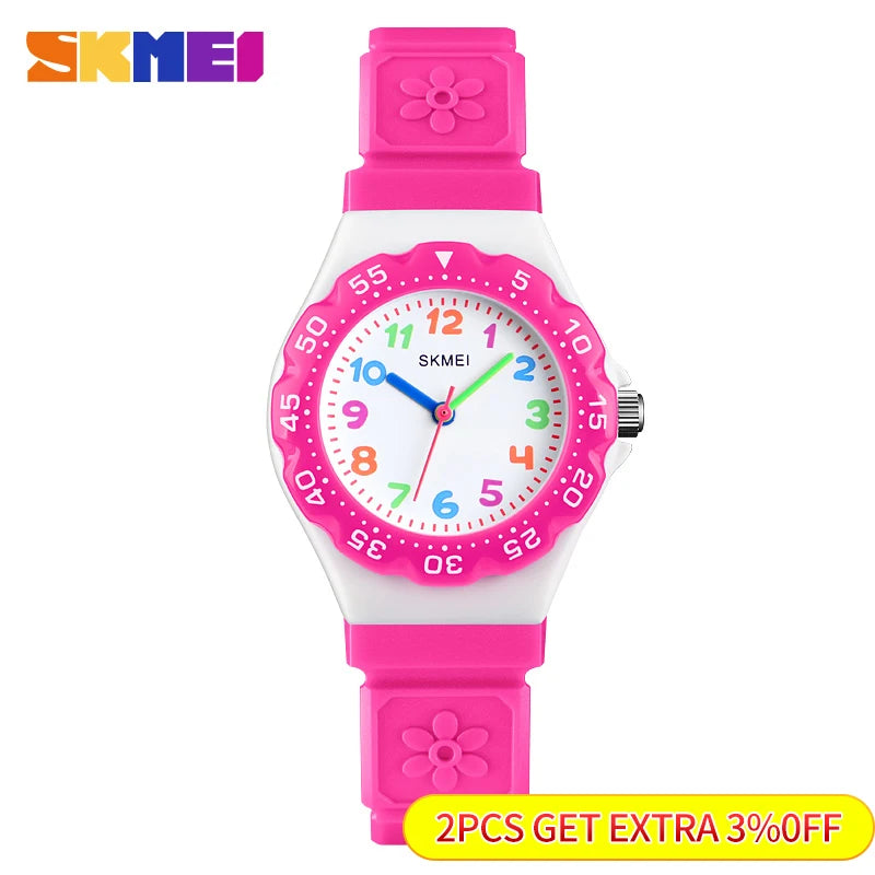 SKMEI NEW Kids Watches Outdoor Sports Wristwtatch Boys Girls Waterproof PU