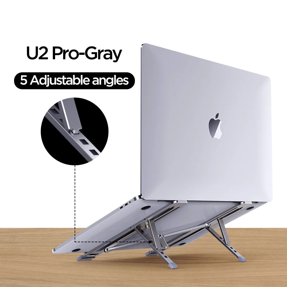 COOLCOLD Laptop Stand Height Adjustable Aluminum Laptop Riser Holder Portable