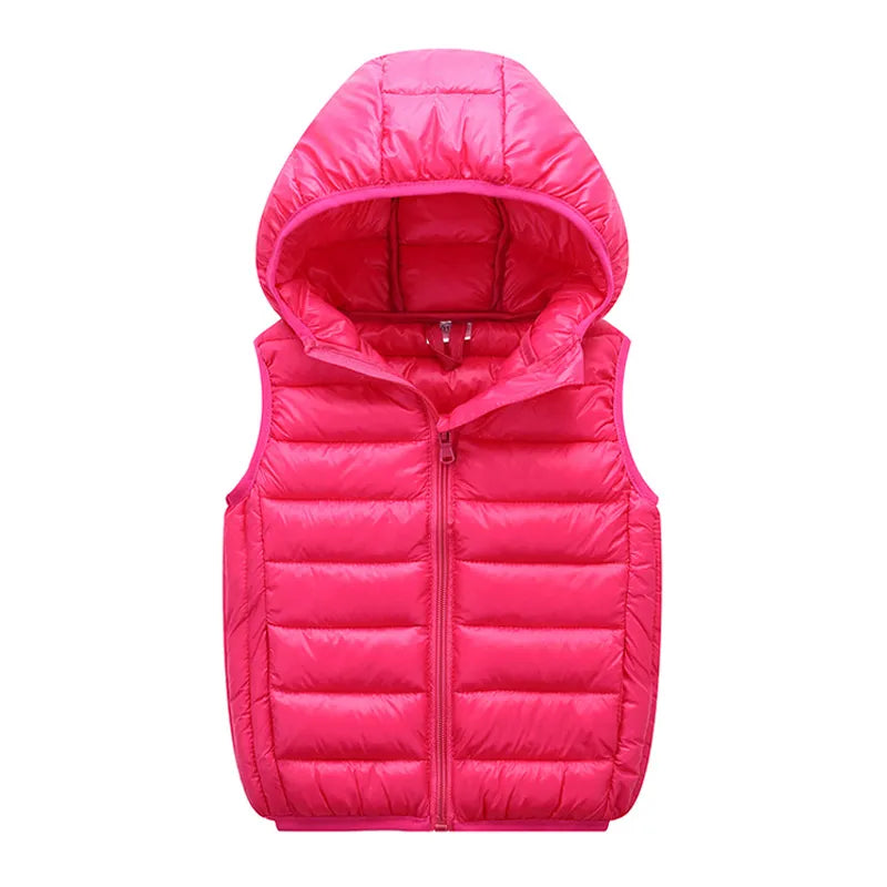 Kids Vest Children's Girls Vest Hooded Jacket Winter Autumn  Waistcoats