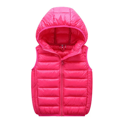 Kids Vest Children's Girls Vest Hooded Jacket Winter Autumn  Waistcoats