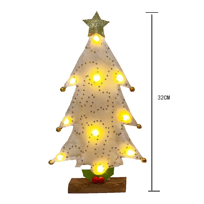 Mini LED Christmas Tree Decorations for Home Desktop Christmas Tree Lighting