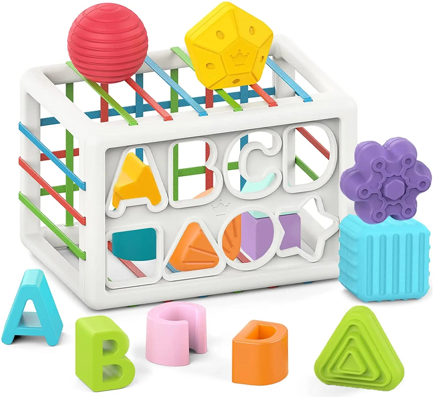 Baby Shape Sorter Toy Montessori Sensory Cube Sorting Toys