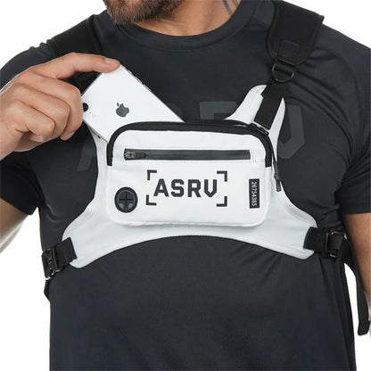 Sport Chest Rig Vest Gym Training Waist Pack Hip Hop Streetwear Phone Holder