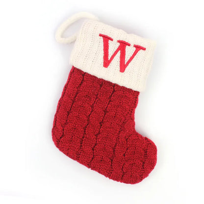 Letters Christmas Stocking New Knitting Christmas Tree Pendant Decorations