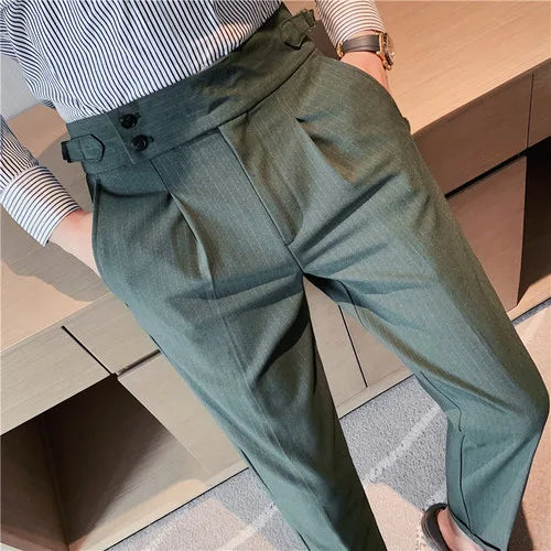 Fall 2022 High Quality Business Casual Draped High-Waist Trousers