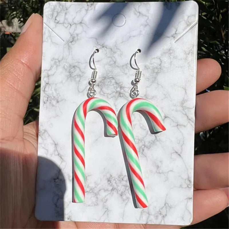 New Cute Candy Cane Earrings Christmas Earrings Christmas Gifts Holiday Jewelry