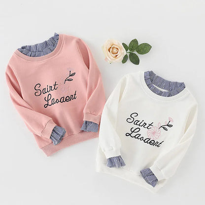 Spring Autumn 3 4 5 6 8 10 12 Years Children Hoodies Crew-Neck Letter Print