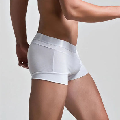 High Quality Cotton Underwear Men Boxer Shorts Fashion Low Waist U Convex