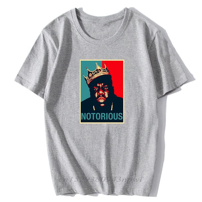 R.I.P Notorious Big Shirt Mens Short Sleeve Black Tshirt Hiphop Rock Biggie Smal