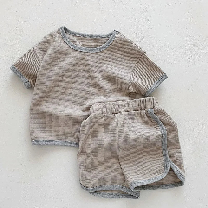 Korean Style Newborn Baby Boys Girls Clothing Suit Short