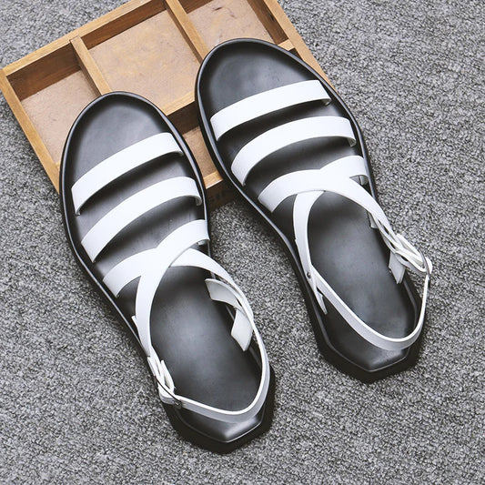 Summer Beach Sandals Mens Shoes Casual Soft Leather Men Sandals