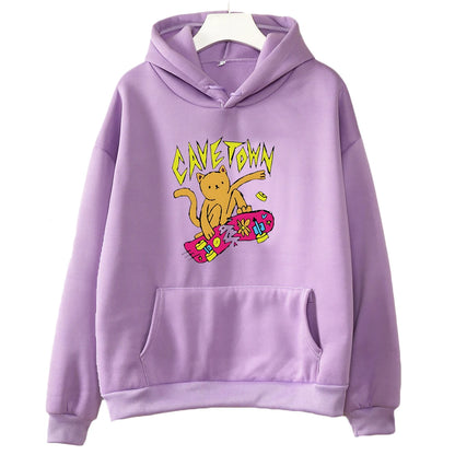 Cavetown Cat Hoodie Kawaii Cartoon Printed Sweatshirts Pullovers With Hooded