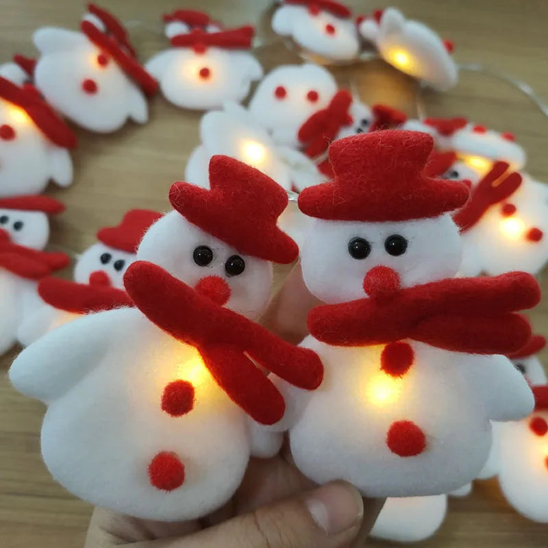 LED Christmas Snowman Lights Strings Christmas Tree Holiday Party Decoration