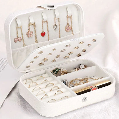 Portable PU Leather Jewelry Storage Box