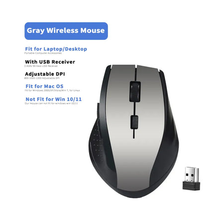 2.4Ghz Wireless Mouse Gamer for Computer PC Gaming Mouse With USB Receiver