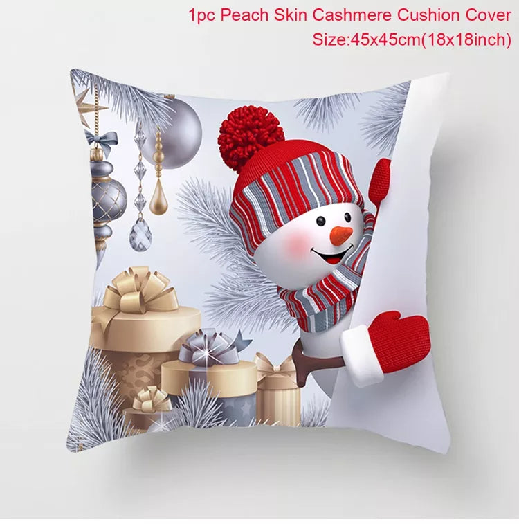 Merry Christmas Cushion Cover Christmas Decorations for Home 2024 Christmas