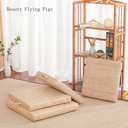 Pastoral Wind Straw Japanese Meditation Cushion Tatami Mat Rattan Sofa Cushion