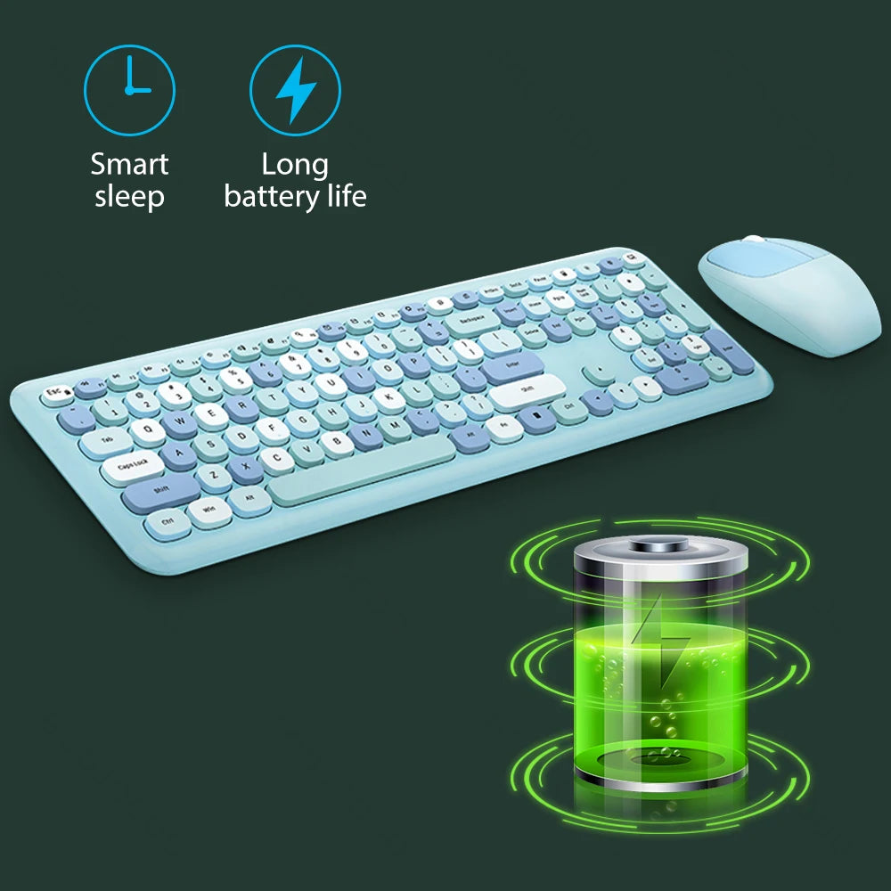 Wireless Keyboard and Mouse Combo Set Gamer Keyboard for Notebook Laptop