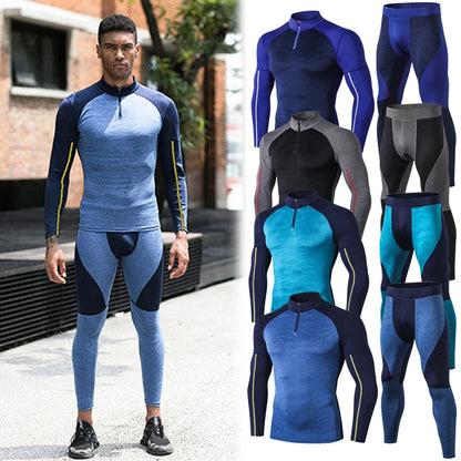 Fanceey High Collar Winter Thermal Underwear Men Long Johns Men Rashgard Shirt